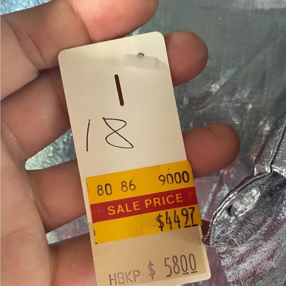 VTG Lumee metallic western Glam silver black embroidered cowgirl button shirt - Picture 5 of 8